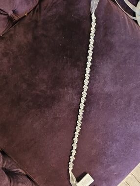 David's Bridal Silver Crystal Bridal Belt